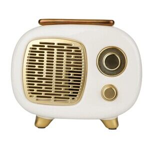 Better Homes & Gardens Vintage Radio Fragrance Wax Warmer White Gold Retro Gift